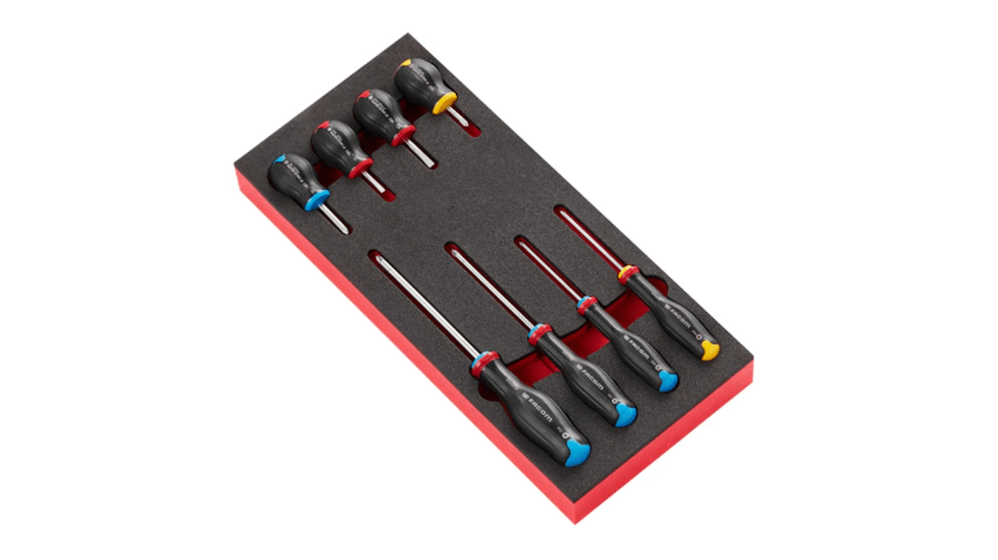 Facom Phillips; Pozidriv Screwdriver Set, 8-Piece