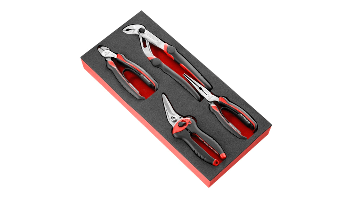 MODM.CPEA2 4Piece Plier Set, Angled, Straight Tip, 160 mm, 200