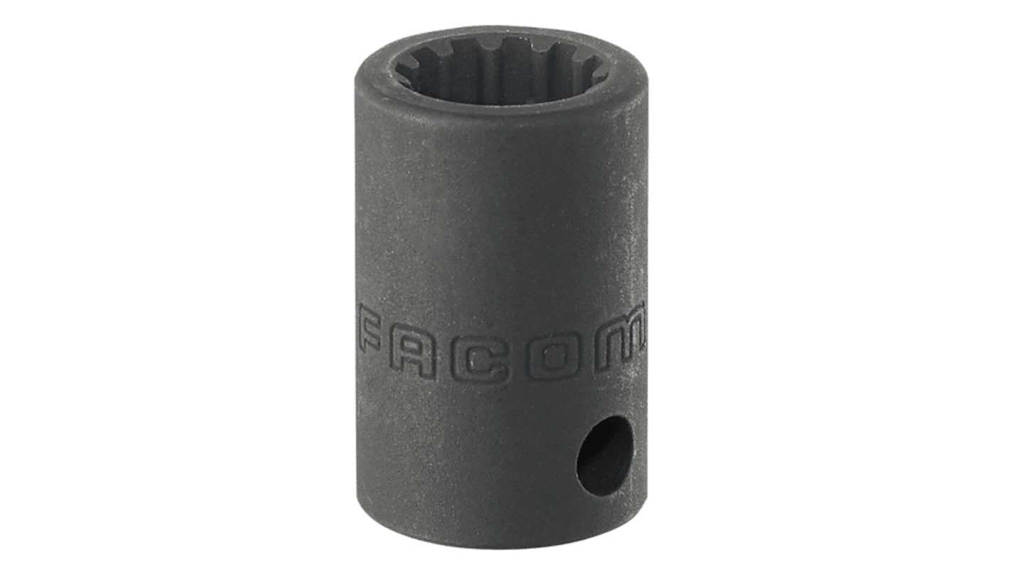 Facom 7/16in, 3/8 in Drive Impact Socket, 80.3 mm length