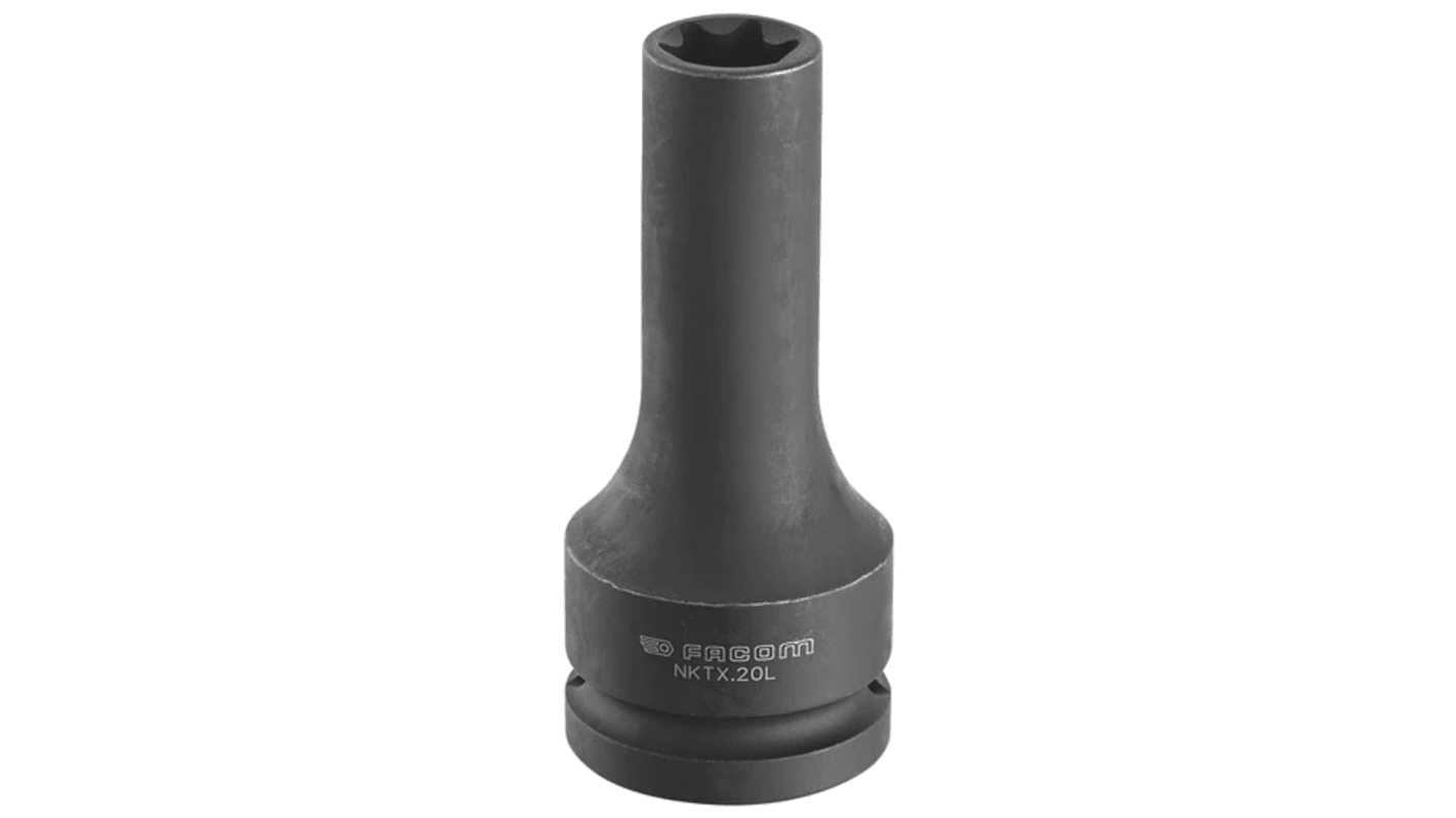 Facom 22mm, 3/4 in Drive Impact Socket, 100 mm length