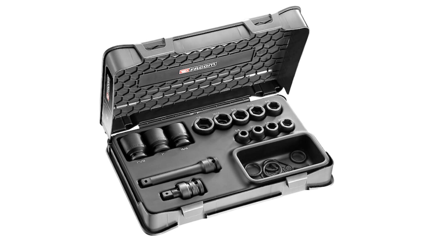 NS.500BU 14Piece Imperial 1/2 in Impact Socket Set , 6 point RS