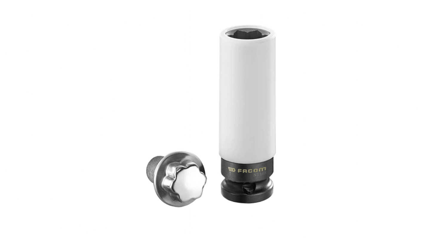 Facom 1/2 in Drive Impact Socket, 80.3 mm length