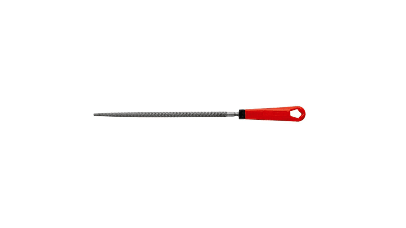 Facom 250mm, Second Cut, Round Engineers File With Soft-Grip Handle