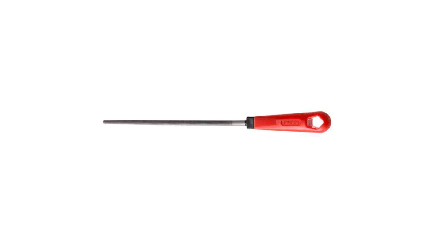 Facom 200mm, Half-Sweet, Round Engineers File With Soft-Grip Handle