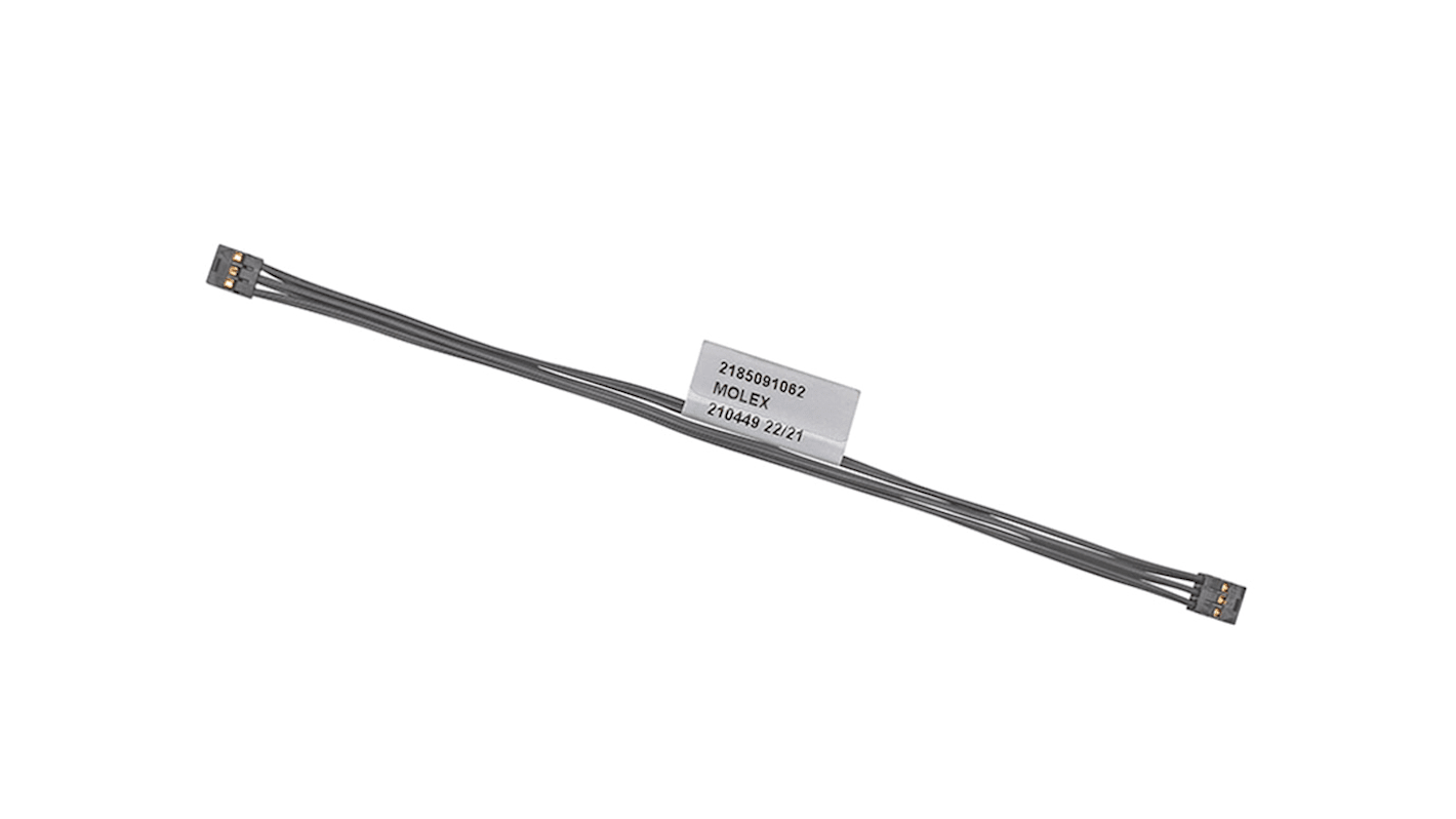 Conjunto de cables Molex Milli-Grid 218509, long. 600mm, Con A: Hembra, 6 vías, Con B: Hembra, 6 vías, paso 2mm
