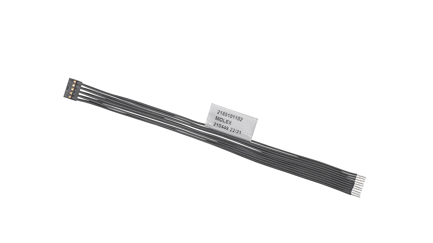 Conjunto de cables Molex Milli-Grid 218510, long. 600mm, Con A: Hembra, 10 vías, paso 2mm