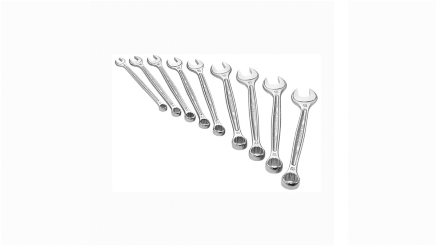 Facom 12-Piece Combination Spanner Set, 1/4 → 15/16