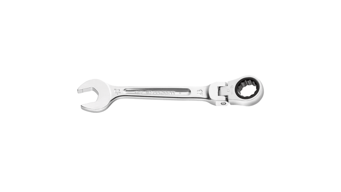 Facom Combination Spanner, 17mm, Metric, Double Ended, 191 mm Overall