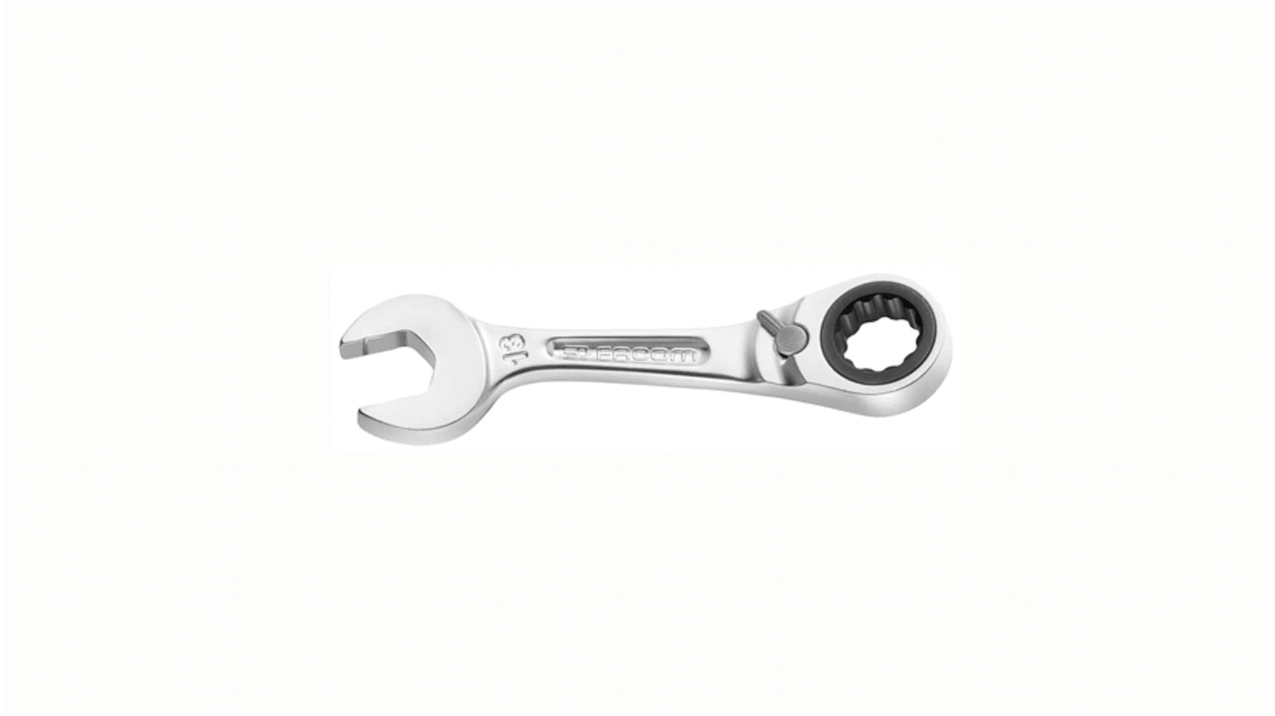 Facom Combination Ratchet Spanner, 10mm, Metric, Double Ended, 95.5 mm Overall