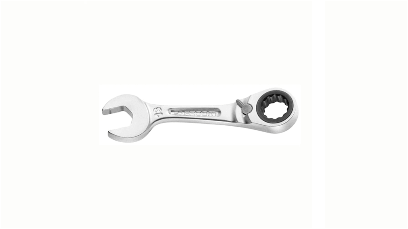 Facom Combination Ratchet Spanner, 7mm, Metric, Double Ended, 90.5 mm Overall