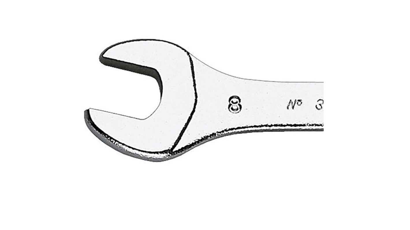 Facom Open Ended Spanner, 9mm, Metric, Double Ended, 90 mm Overall