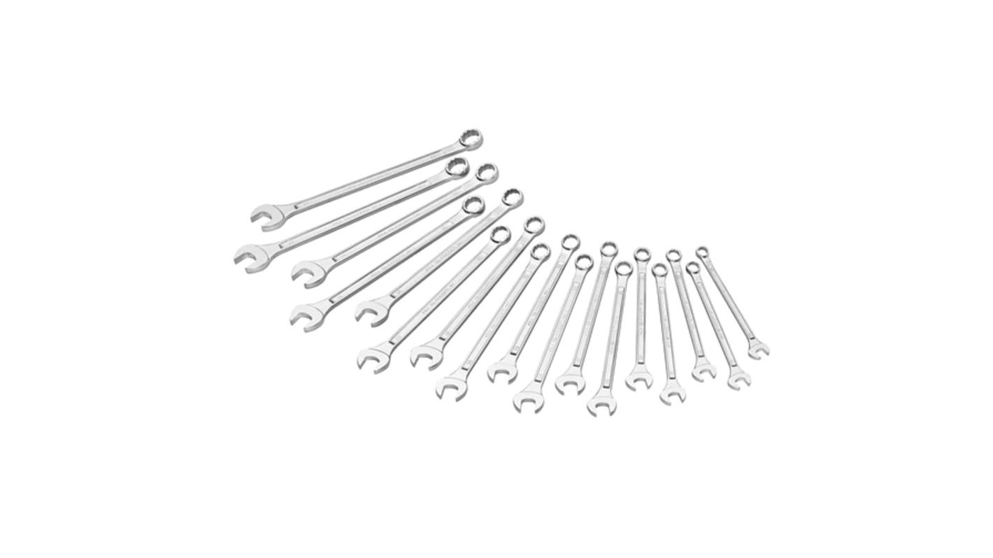 Facom 17-Piece Combination Spanner Set, 19 → 42 mm