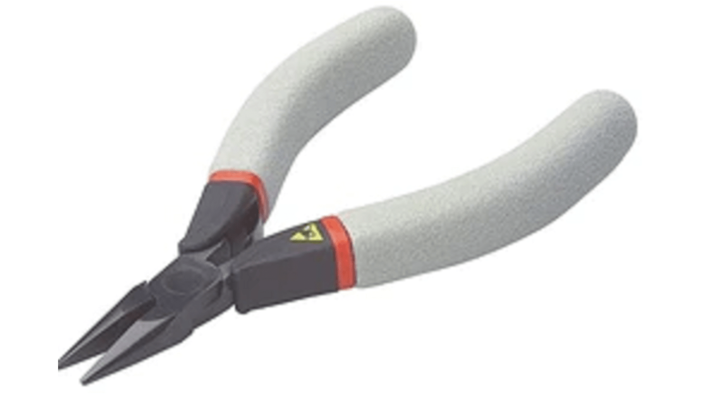 Facom Round Nose Pliers, 120 mm Overall, Straight Tip, 26mm Jaw, ESD