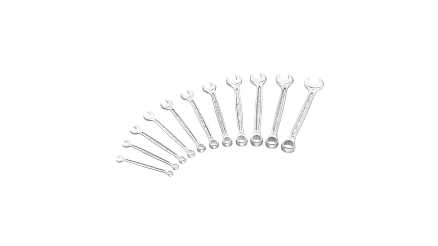 Facom 11-Piece Combination Spanner Set, 7 → 19 mm