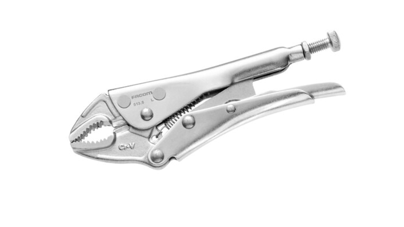 513.5 Locking Pliers, 140 mm Overall, Straight Tip RS