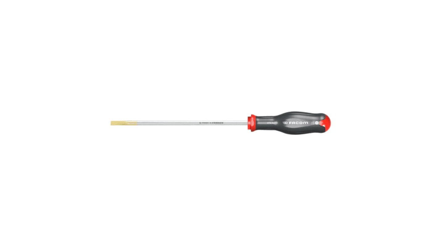 Facom Slotted Screwdriver, 4 mm Tip, 200 mm Blade, 309 mm Overall