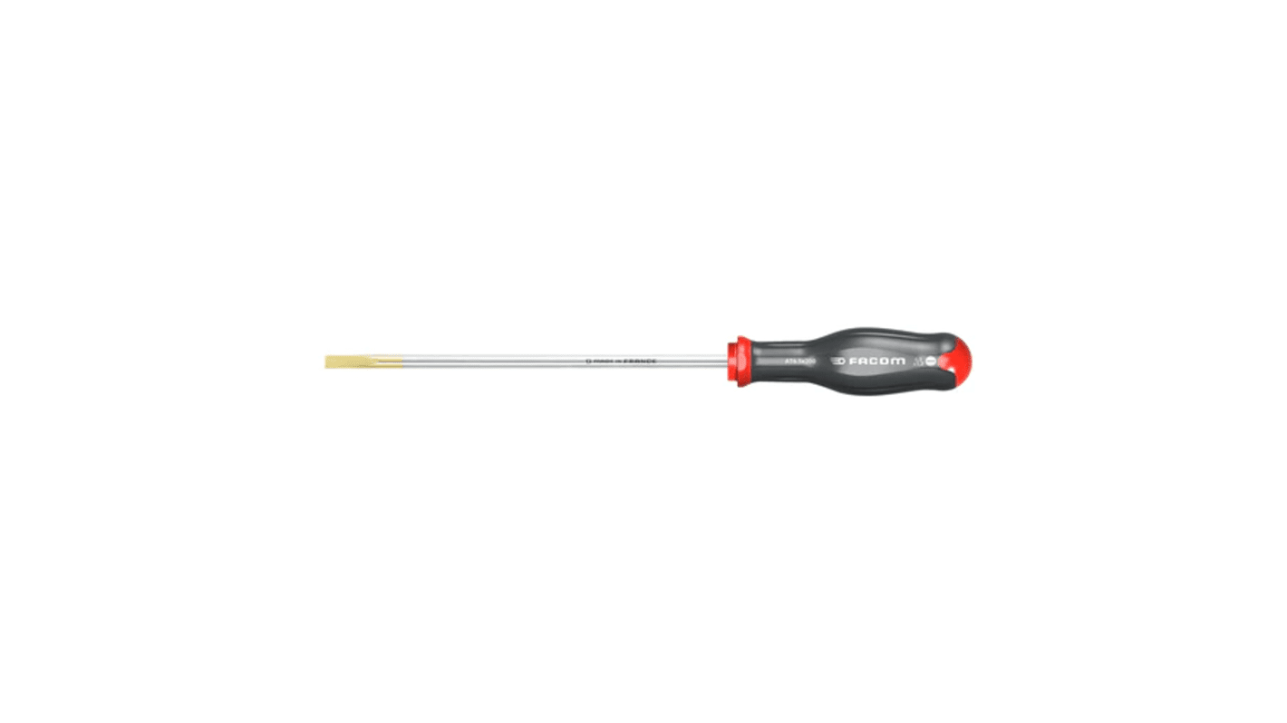 Facom Slotted Screwdriver, 5.5 mm Tip, 300 mm Blade, 409 mm Overall