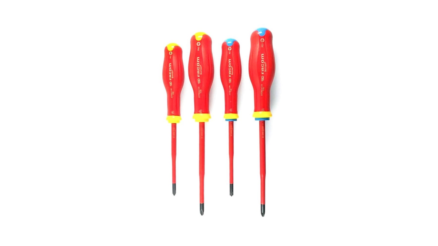 Facom Hexagon Insulated Screwdriver Set, 4-Piece