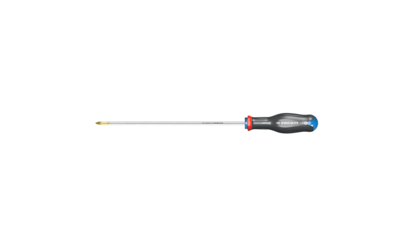 Facom Pozidriv Screwdriver, PZ1 Tip, 250 mm Blade, 359 mm Overall