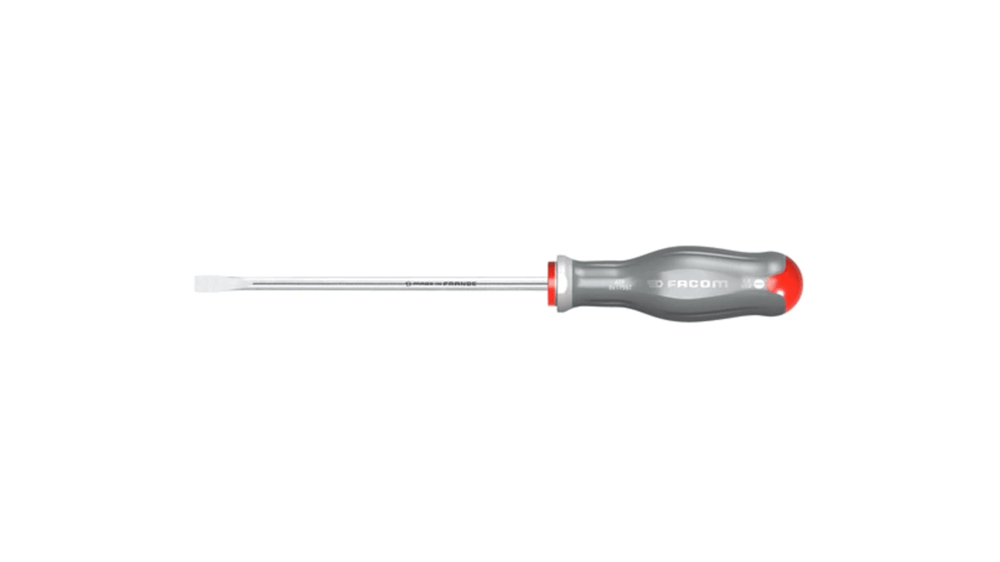 Facom Slotted  Screwdriver, 8 mm Tip, 175 mm Blade, 420 mm Overall