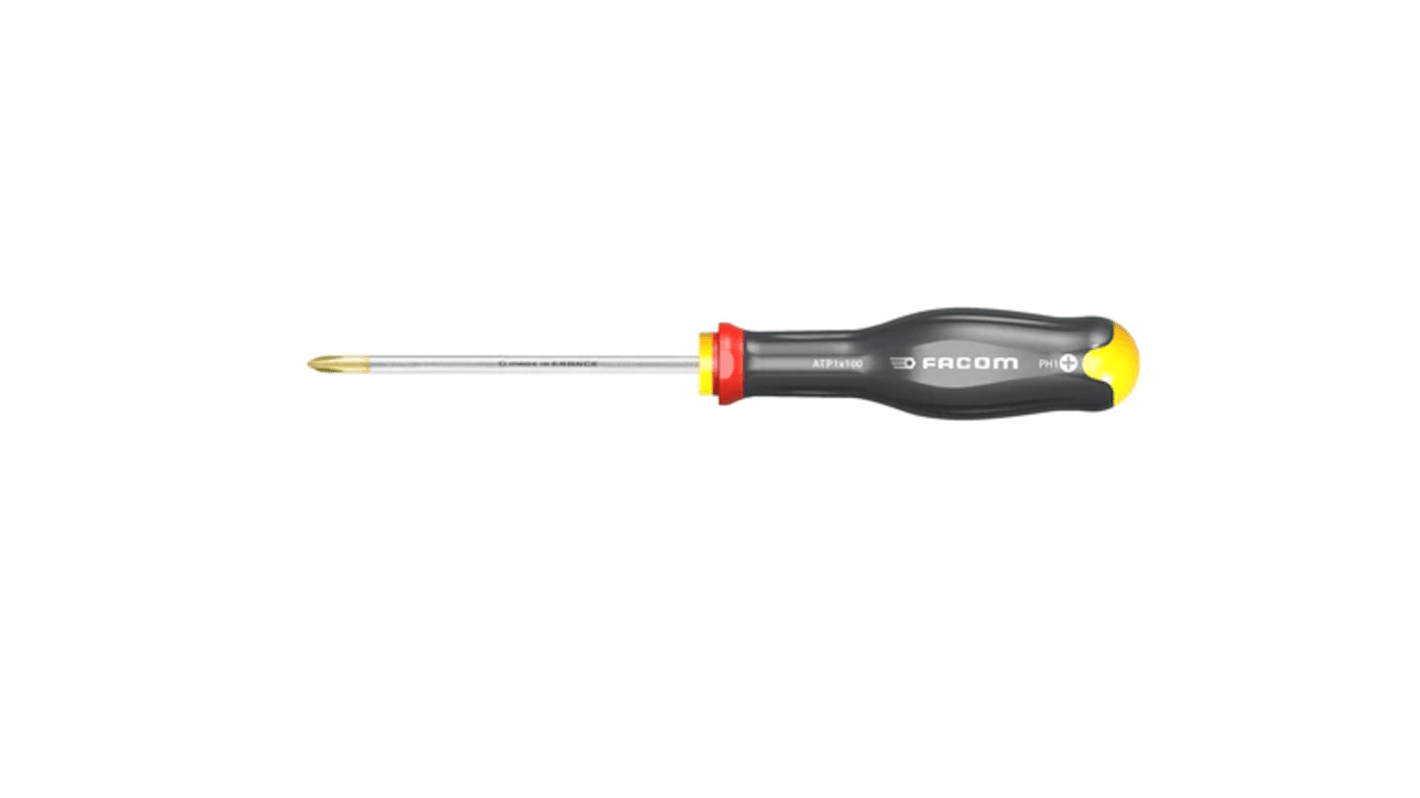 Facom Phillips Screwdriver, PH2 Tip, 100 mm Blade, 220 mm Overall