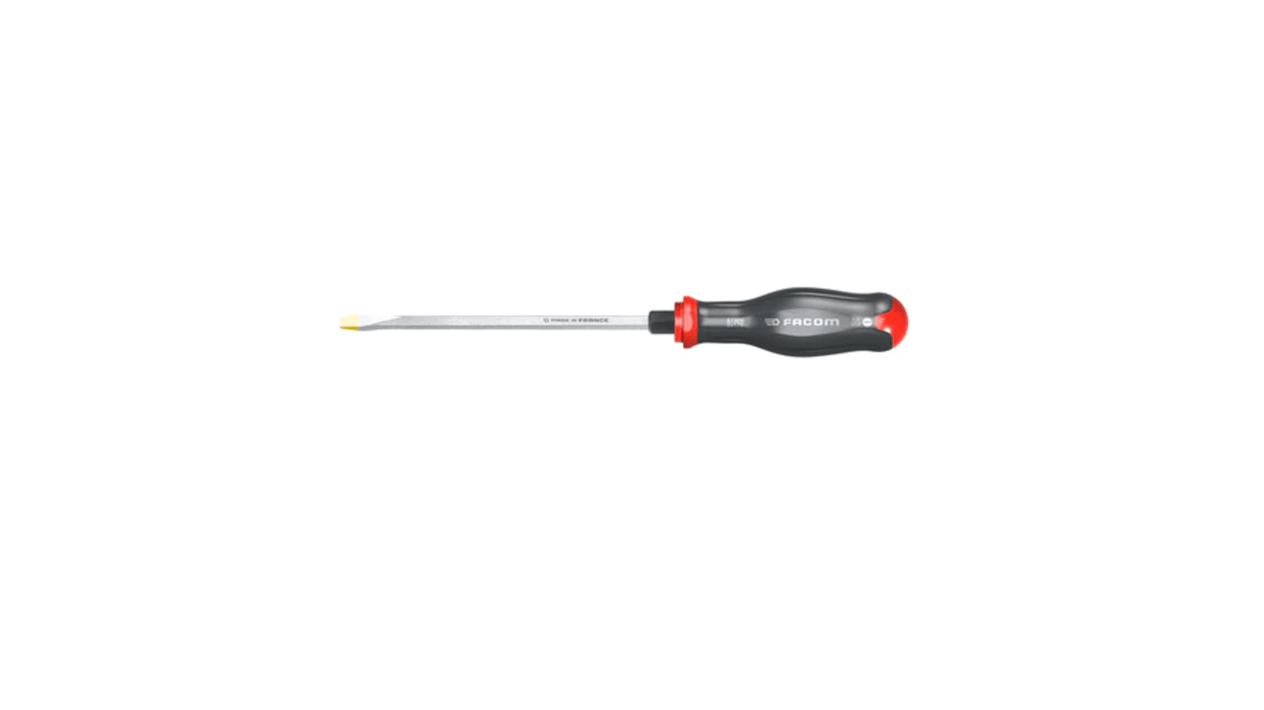 Facom Slotted  Screwdriver, 12 mm Tip, 250 mm Blade, 375 mm Overall