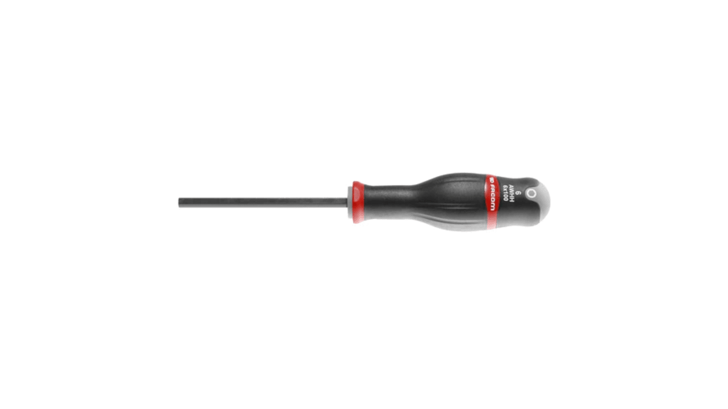 Facom Hexagon Screwdriver, 5 mm Tip, 100 mm Blade, 220 mm Overall