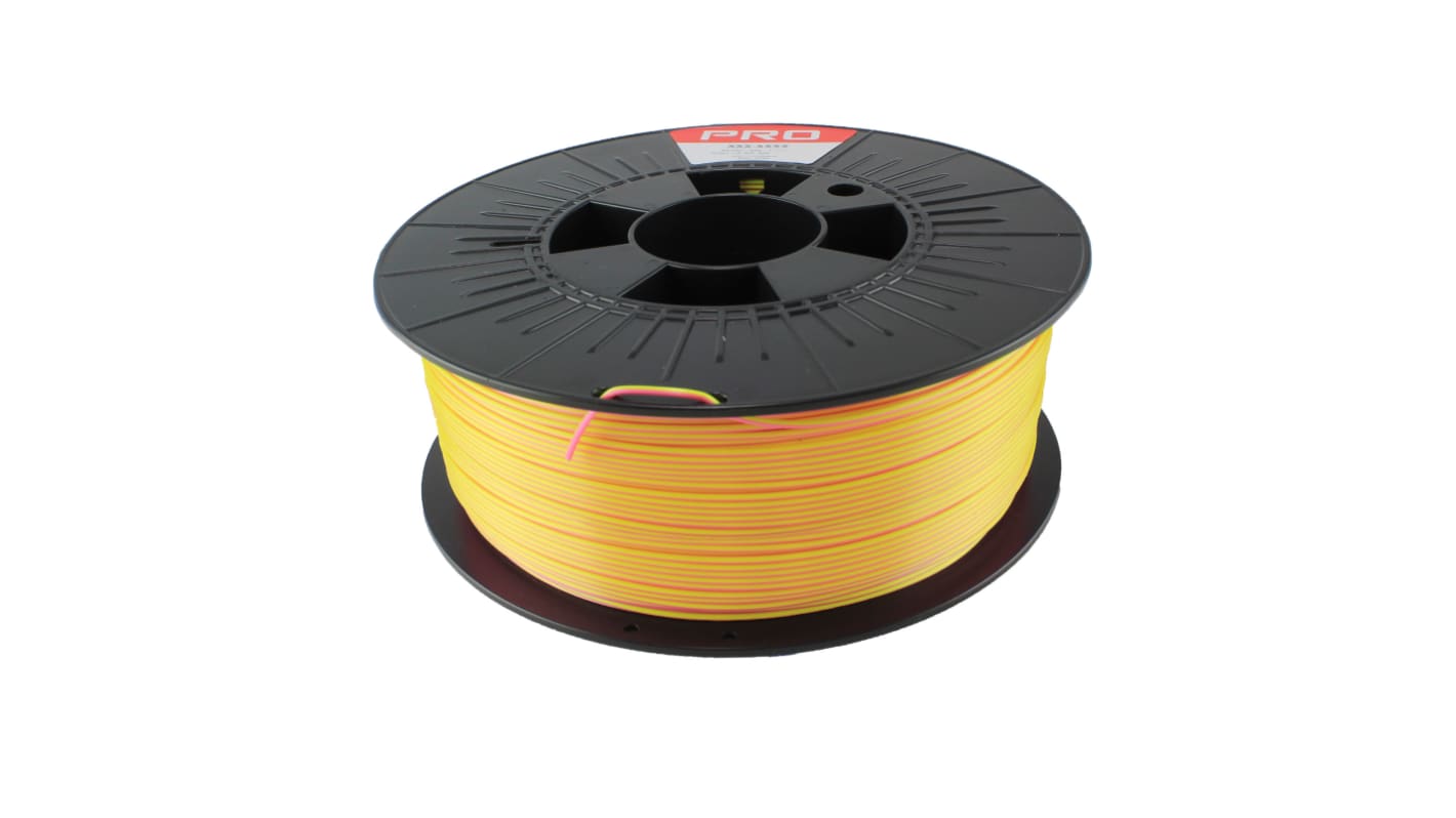 Filament do drukarki 3D PLA Magic Ø 1.75mm 1kg Różowy/żółty RS PRO