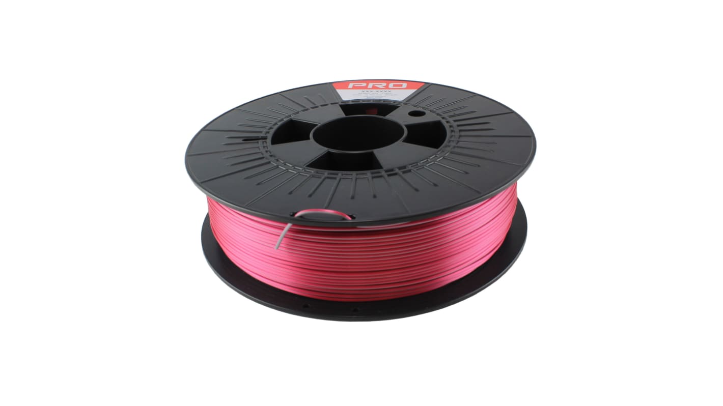 Filament pour imprimante 3D RS PRO, PLA Magic, Ø 1.75mm, Framboise/argent, 500g