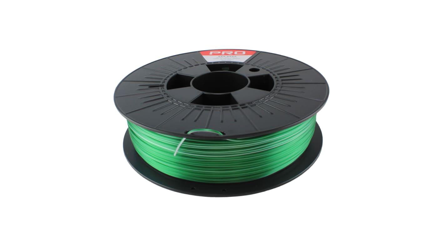 Filament do drukarki 3D PLA Magic Ø 1.75mm 300g Zielony/biały RS PRO