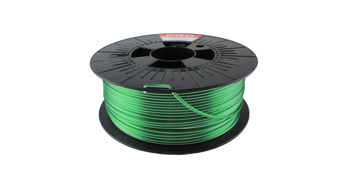 Filamento para impresora 3D, PLA Magic, 2.85mm, Verde/blanco, 1kg RS PRO