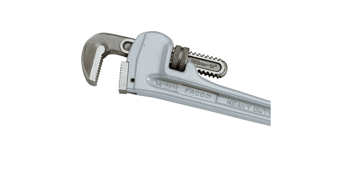 Facom Pipe Wrench, 900 mm Overall, 140mm Jaw Capacity