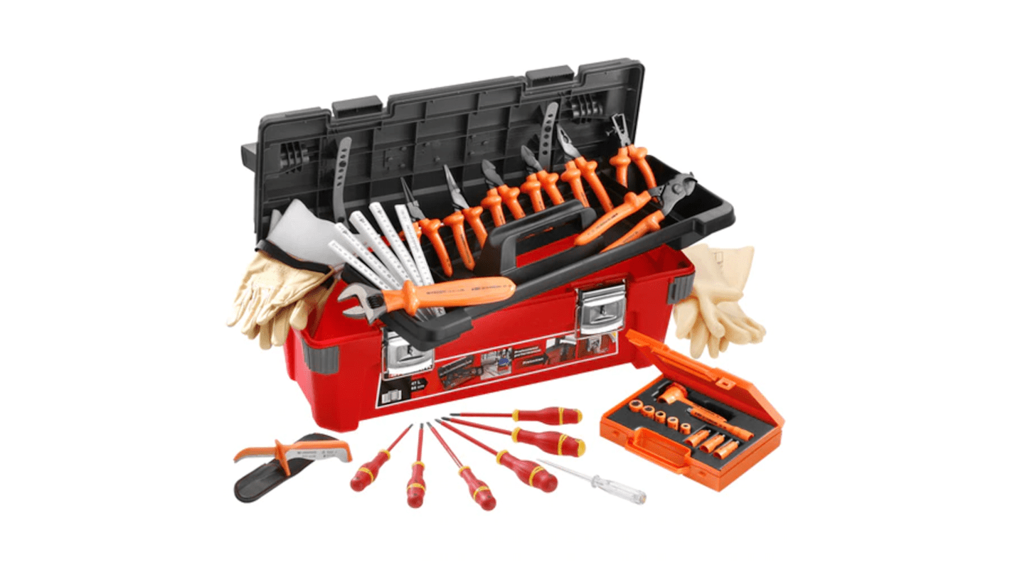 Facom 19 Piece Insulated Tool Set Tool Kit with Box, VDE Approved