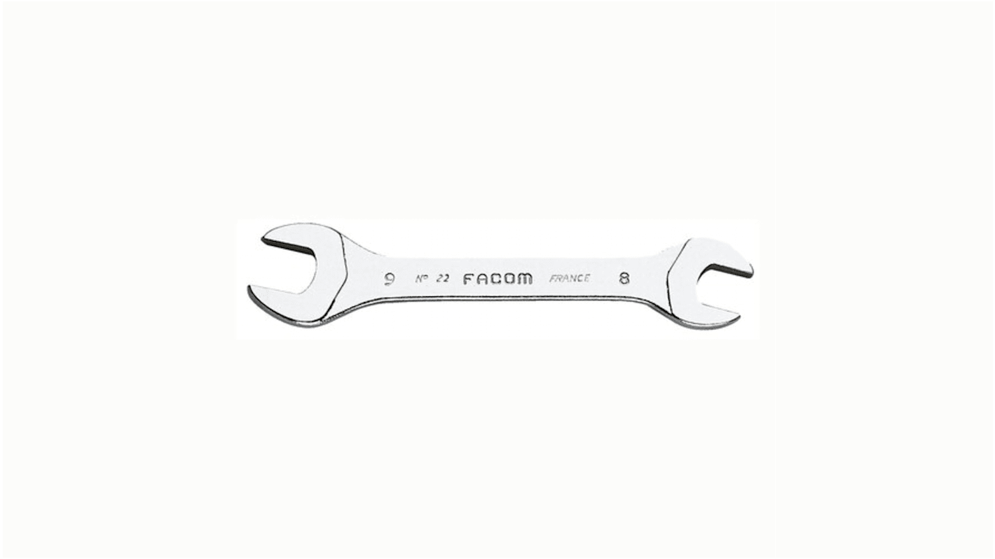 Facom Open Ended Spanner, 12mm, Metric, Double Ended, 110 mm Overall