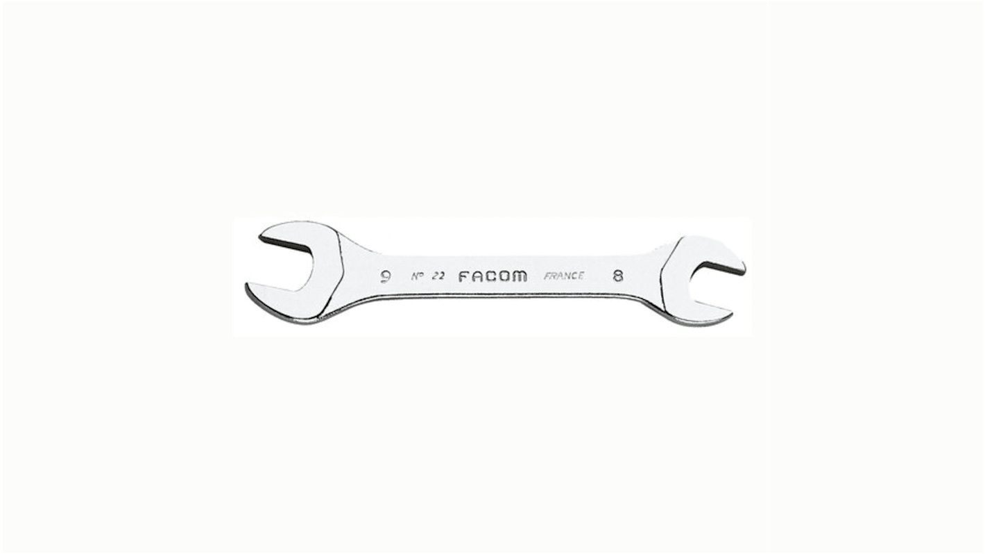 Facom Open Ended Spanner, 6mm, Metric, Double Ended, 80 mm Overall