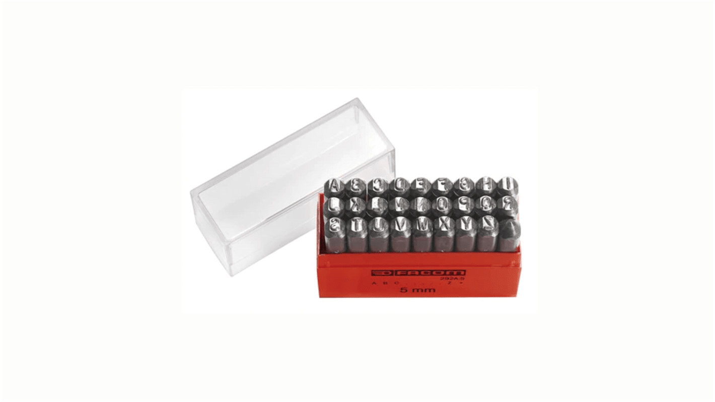 292A.4 4mm x 26 Piece Engraving Letter Punch Set, (Letters A →