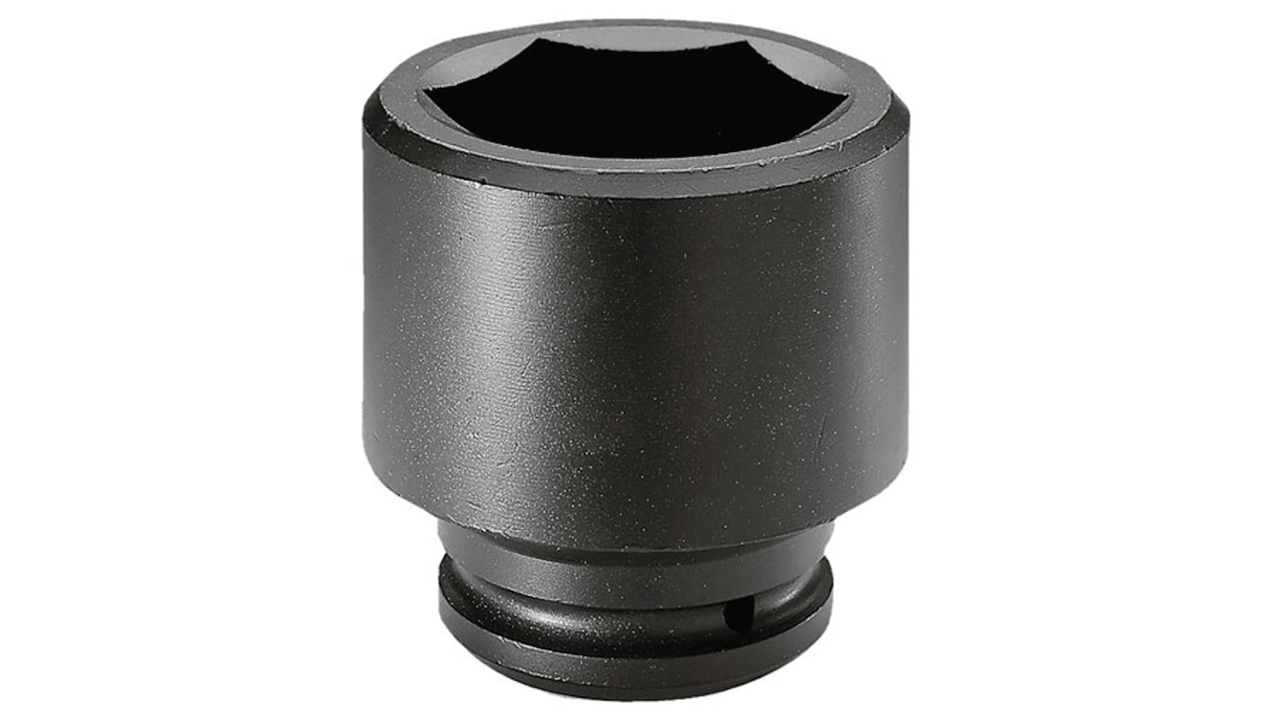 Facom 95mm, 1 1/2 in Drive Impact Socket Standard Impact Socket, 118 mm length