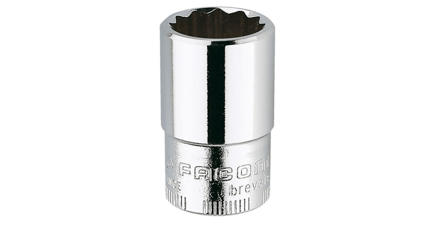 Facom 3/8 in Drive 11/32in Standard Socket, 12 point, 32 mm Overall Length