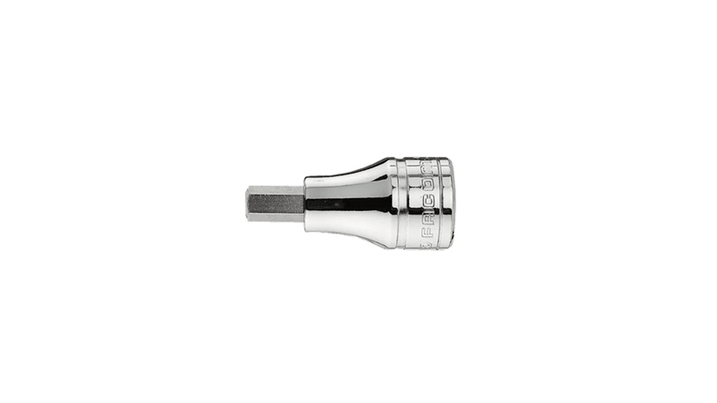 Facom 3/8 in Drive Bit Socket, Hex Bit, 4mm, 45 mm Overall Length