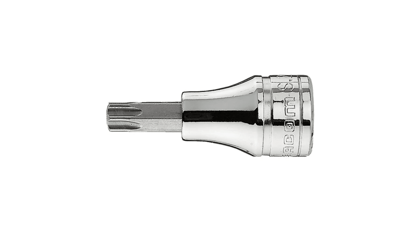 Facom 3/8 in Drive Bit Socket, Torx Bit, T55, 52.5 mm Overall Length