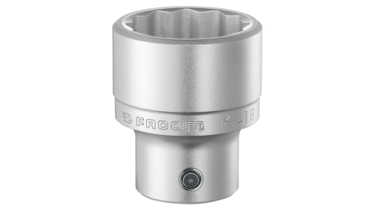 Facom 3/4 in Drive 27mm Standard Socket, 12 point, 52.5 mm Overall Length