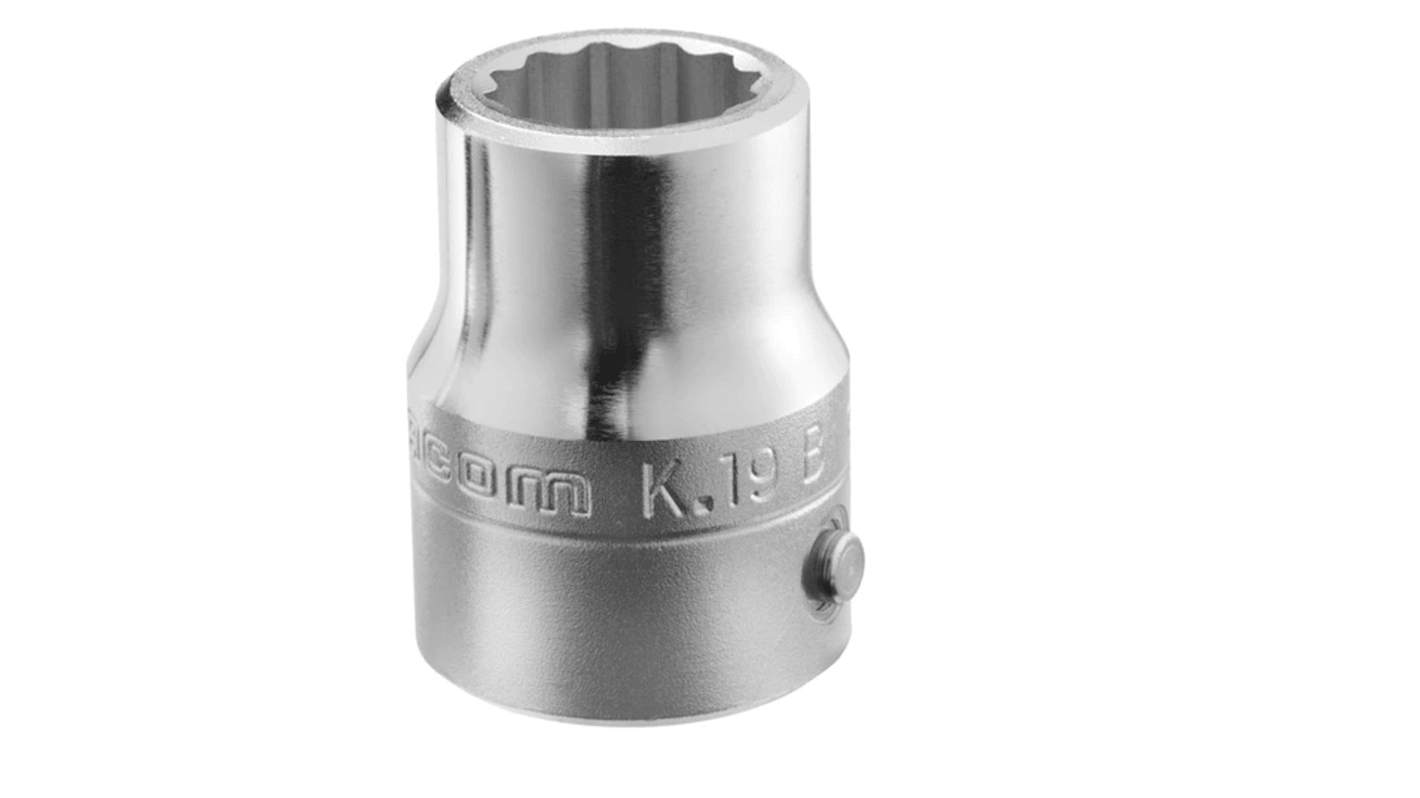 Facom 3/4 in Drive 7/8in Standard Socket, 12 point, 51 mm Overall Length