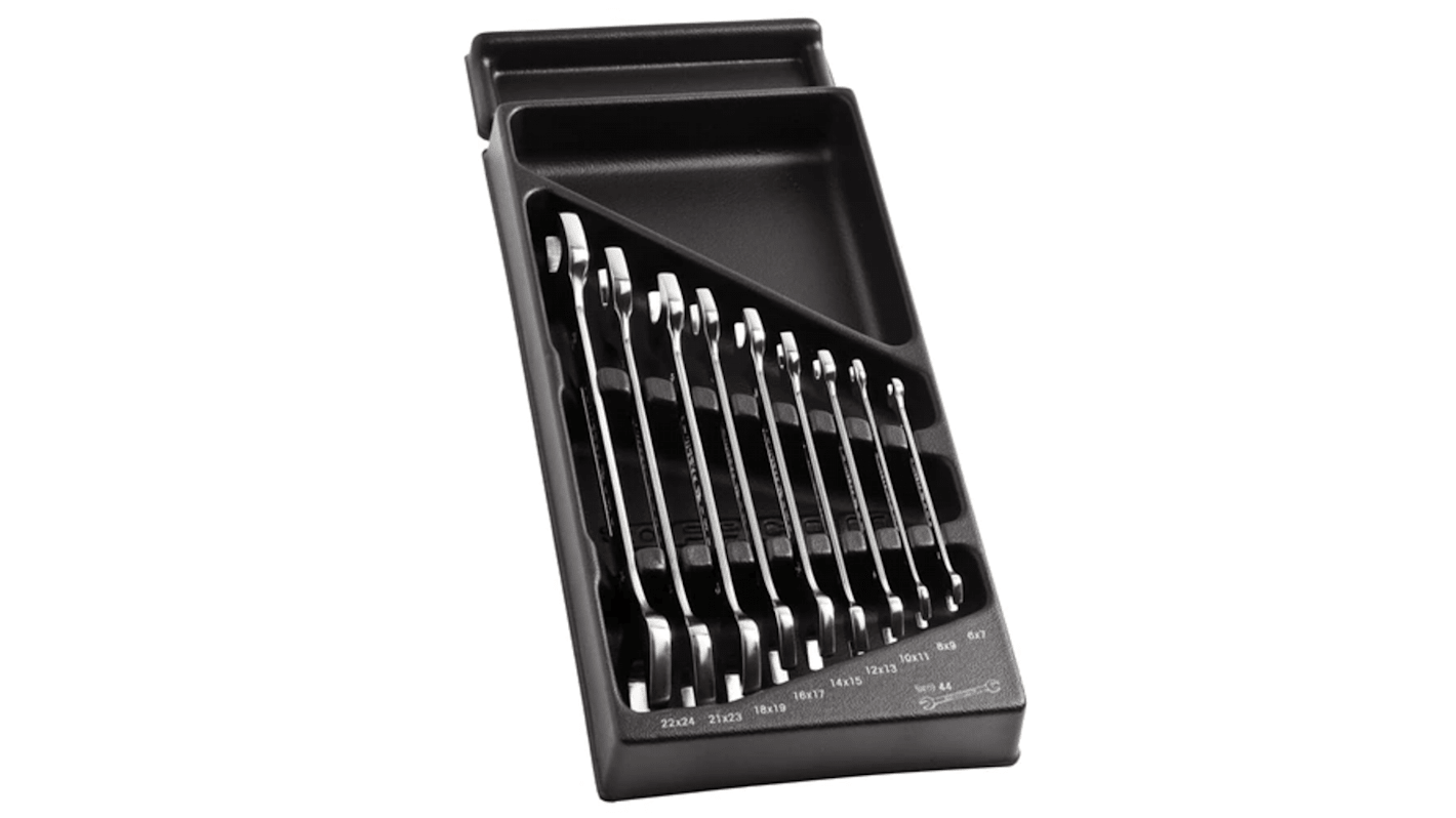 Facom MOD.44 Series 9-Piece Spanner Set, 6 x 7 → 22 x 24 mm