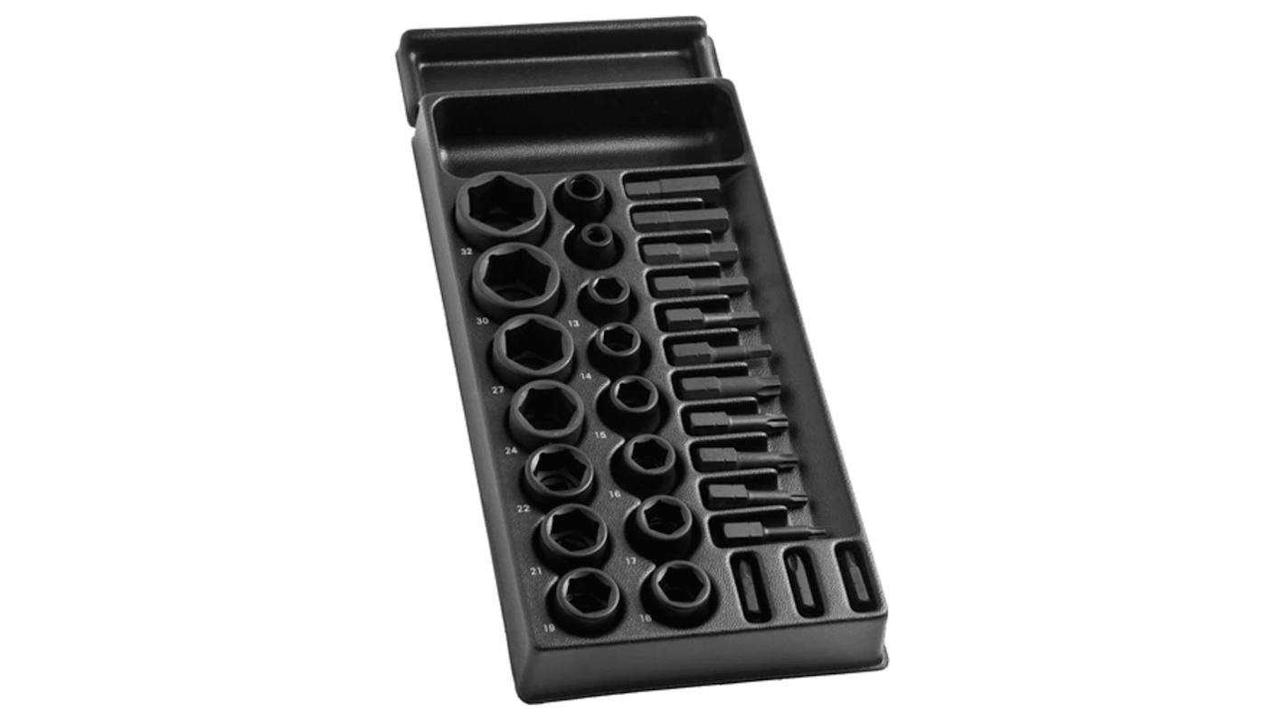 Facom 1/2 Zoll 6-Punkt; Innensechskant-Bit; Phillips-Bit; Torx-Bit Kraft-Stecknuss/Bit-Set