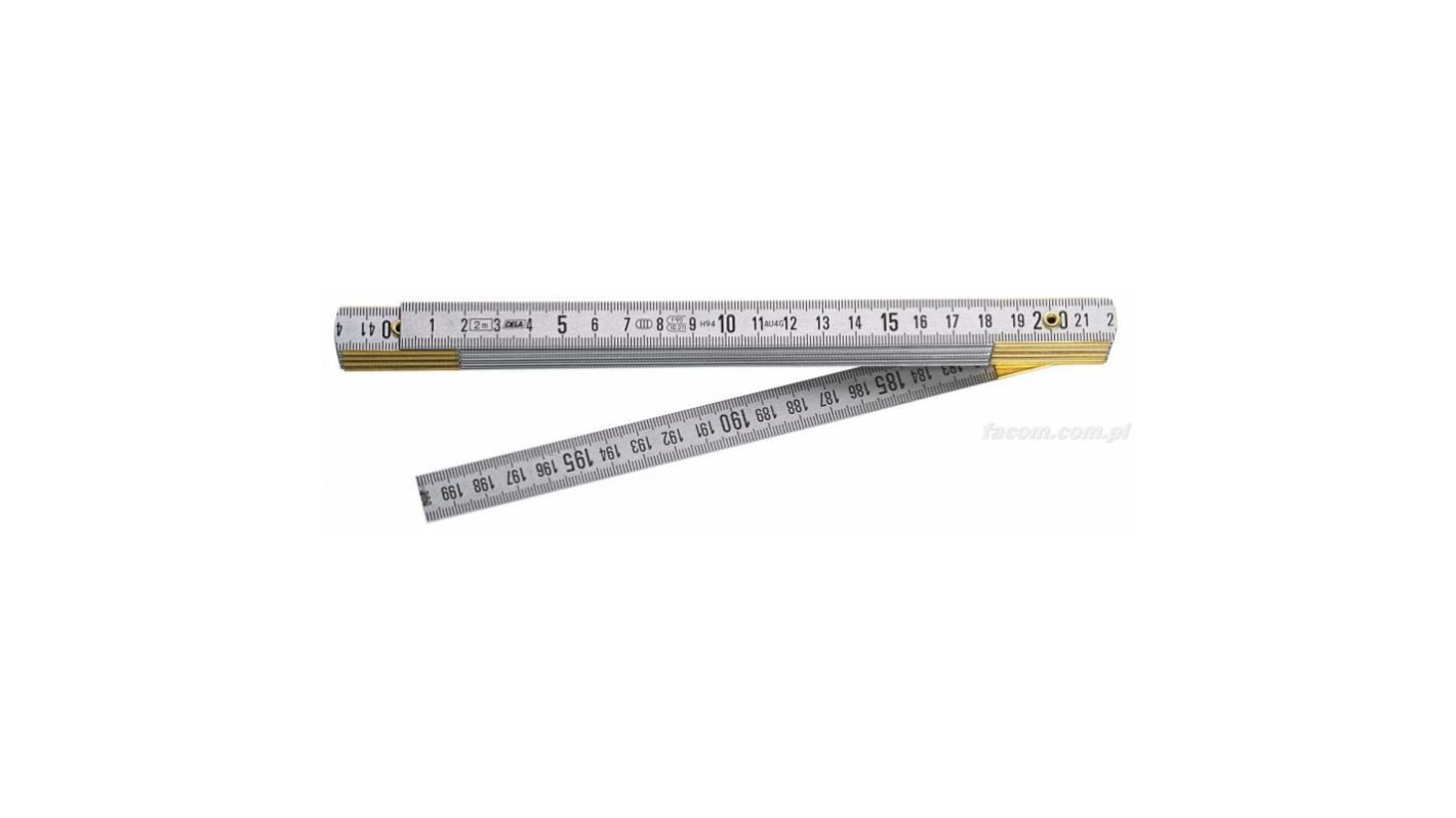 Facom 2m Brass Metric Folding Ruler