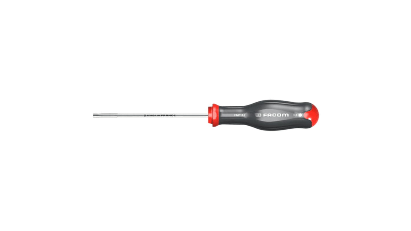 Facom Hexagon Nut Driver, 10 mm Tip, 125 mm Blade, 250 mm Overall