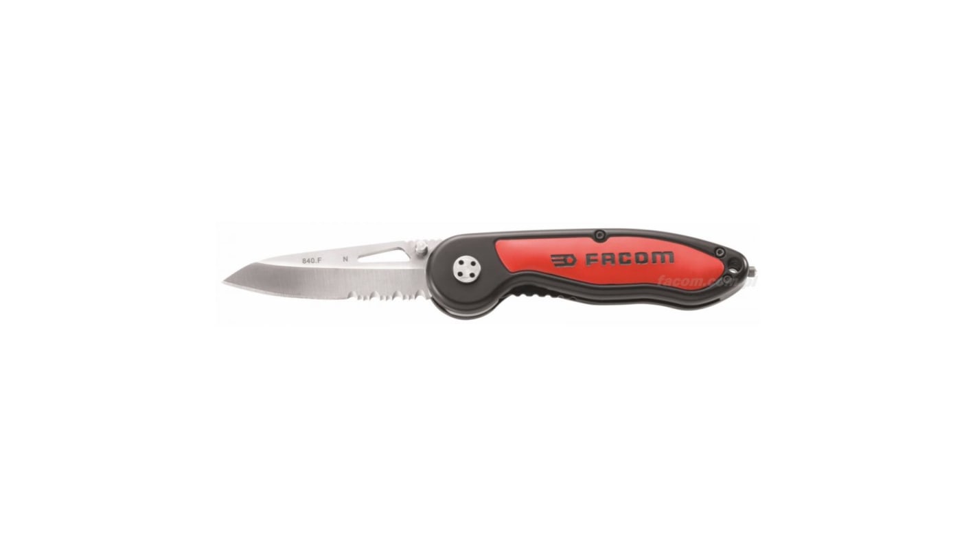 Facom Electricians Knife with Retractable Blade, Retractable, 77mm Blade Length