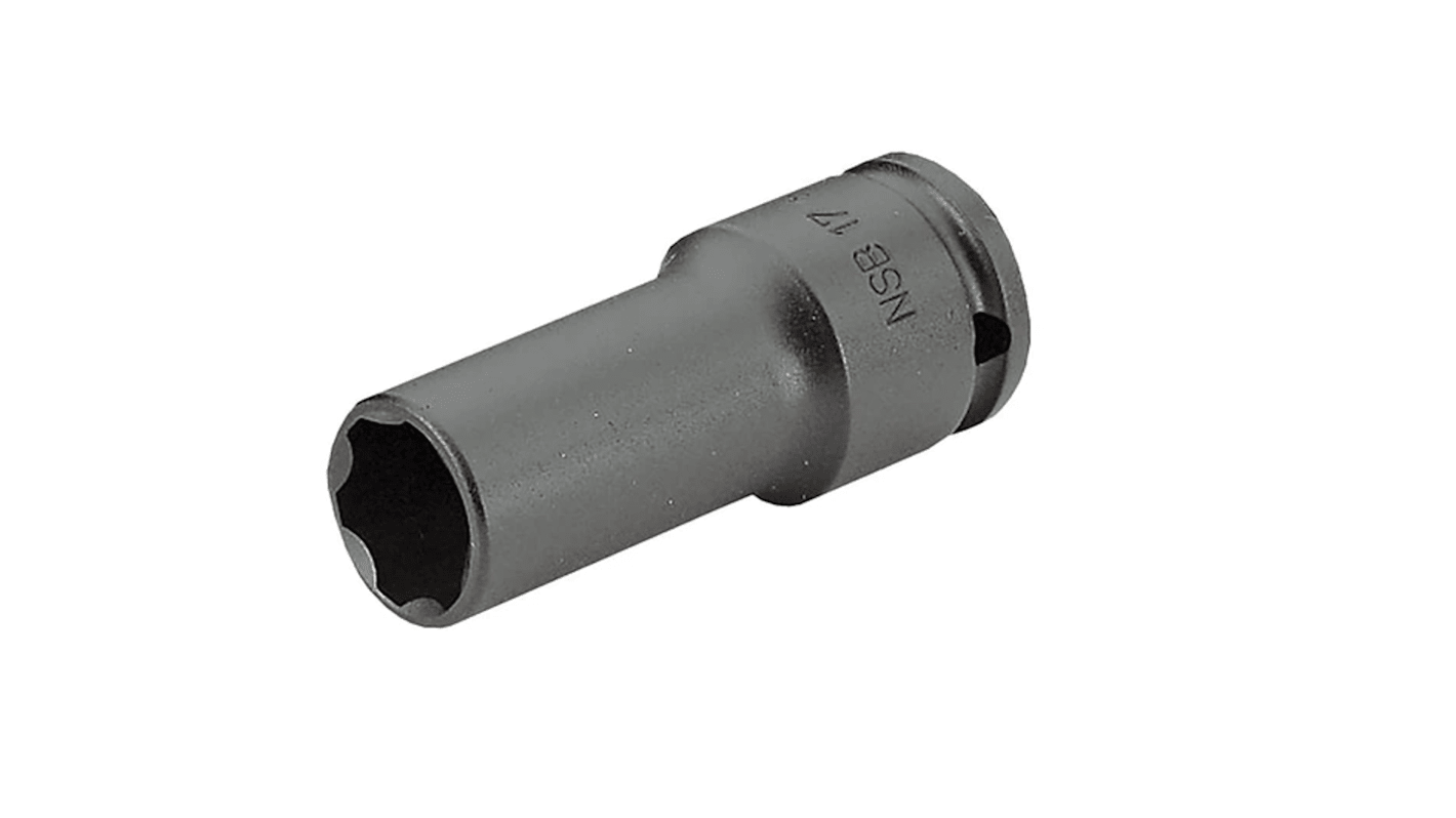 Facom 15mm, 1/2 in Drive Impact Socket, 80 mm length