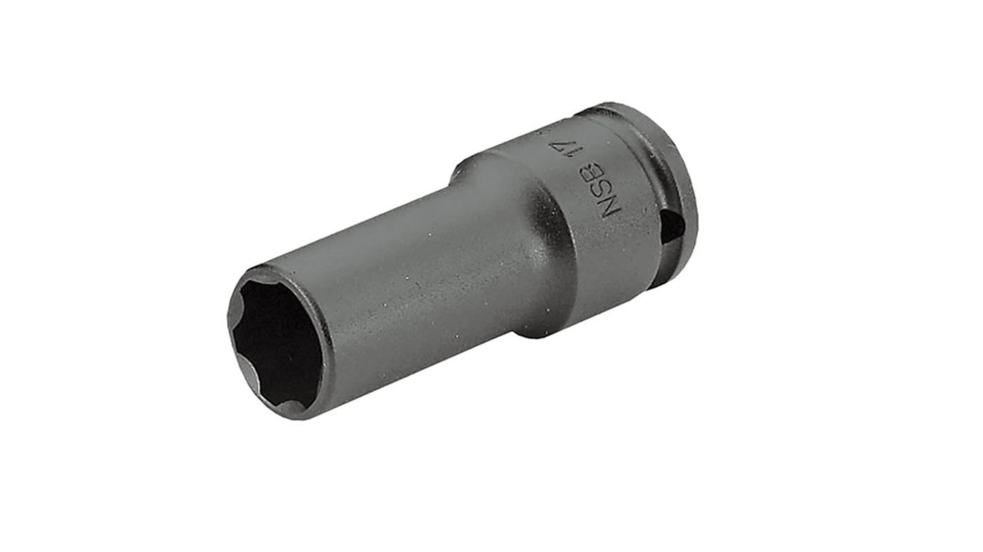 Facom 16mm, 1/2 in Drive Impact Socket Deep Impact Socket, 80 mm length