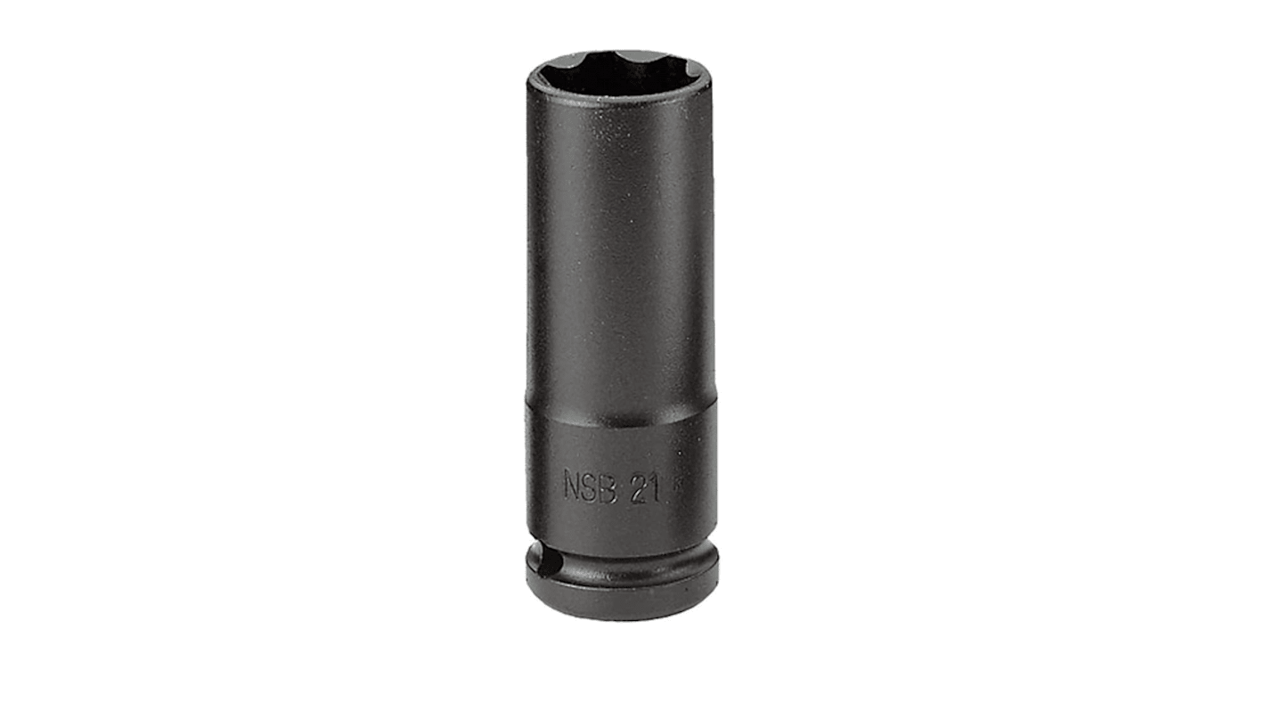 Facom 22mm, 1/2 in Drive Impact Socket Deep Impact Socket, 85 mm length